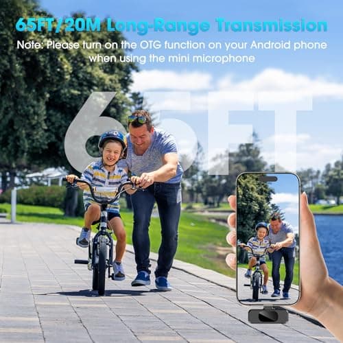 USB C Wireless Lavalier Microphone for Type-C,Android Phone,PC,Mini Microphone with Noise Reduction,Lapel Microphone for Video,Interviews,Live Streaming,TikTok,YouTube,2Pack (For iPhone 15 and Above)