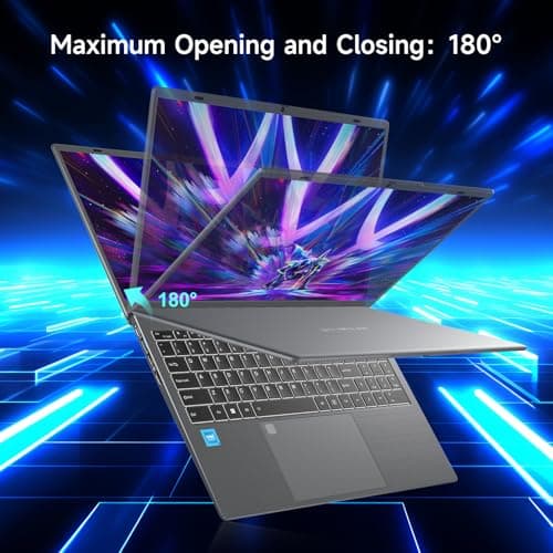 Windows11 Intel Laptop 15.6”HD Display（Celeron N5095）16GB RAM 256GB SSD Storage，With Free Office 2024 | Fingerprint Unlock | Privacy Camera | Backlit Keyboard，Suitable for Student and Business
