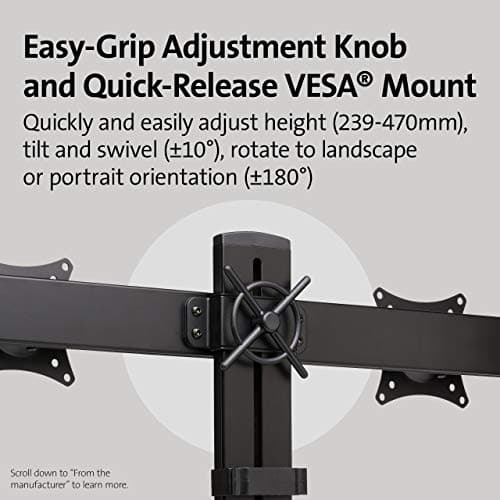 Kensington SmartFit Space Saving Dual Monitor Arm (K55513WW)