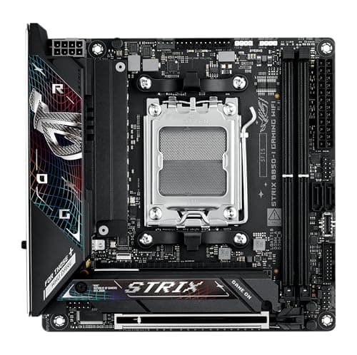 ASUS ROG Strix B850-I Gaming WiFi AMD AM5 B850 Mini-ITX mITX Motherboard 10+2+1 Stages, DDR5, 2.5G LAN, WiFi 7, 2X M.2, PCIe® 5.0 x16, USB 20Gbps Type-C®, AI Overclocking, AI Networking II, Aura Sync