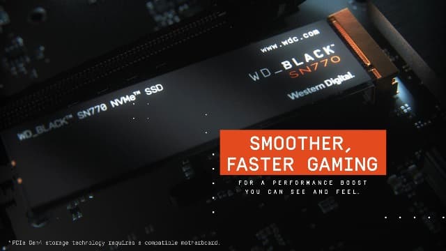 WD_BLACK 1TB SN770 NVMe Internal Gaming SSD Solid State Drive - Gen4 PCIe, M.2 2280, Up to 5,150 MB/s - WDS100T3X0E - [Previous Generation]