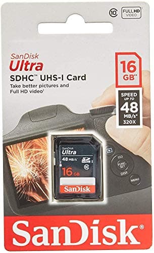SanDisk 5 Pack Ultra 16GB SD SDHC Memory Flash Card UHS-I Class 10 Read Speed up to 48MB/s 320X SDSDUNB-016G-GN3IN Wholesale Lot + (5 Cases)