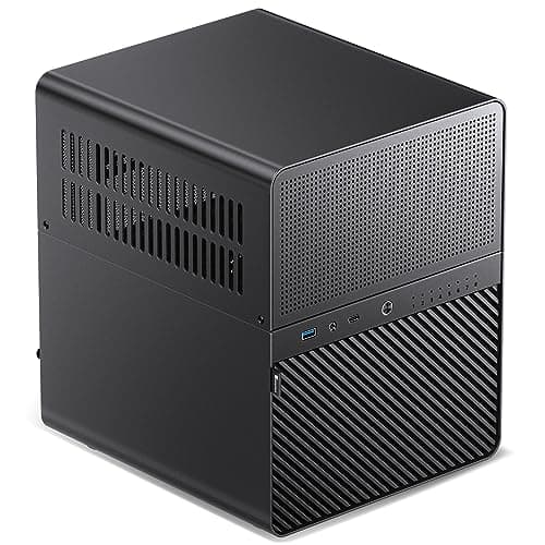 JONSBO N3 Mini-ITX NAS PC Chassis, ITX Computer Case, 8HHD+1-SSDD isk Bays NAS Mini Aluminum with Steel Plate Case, Built-in 2x10cm Fan, Power Support: SFX105mm, Support 130mm CPU Cooler