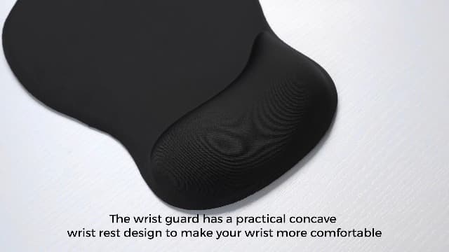 EooCoo Ergonomic Mouse Pad with Gel Wrist Rest Support Middle Concave Design, Relieve Wrist Pain Mousepad, Non-Slip Base for Laptop, Computer, Office Desk Accessories, Carpal Tunnel Syndrome