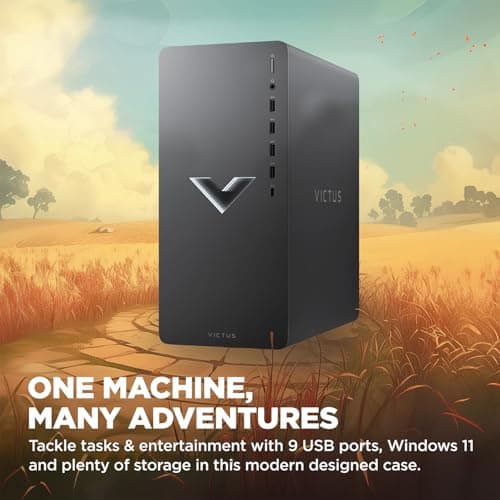HP Victus 15L i7 RTX 4060 Premium Gaming Desktop, Intel i7-14700F (Beats i9-12900F), GeForce RTX 4060, 32GB RAM, 1TB SSD, RJ-45, DisplayPort, Wi-Fi 6, W11P, Black Bundle with Adata 512 External SSD
