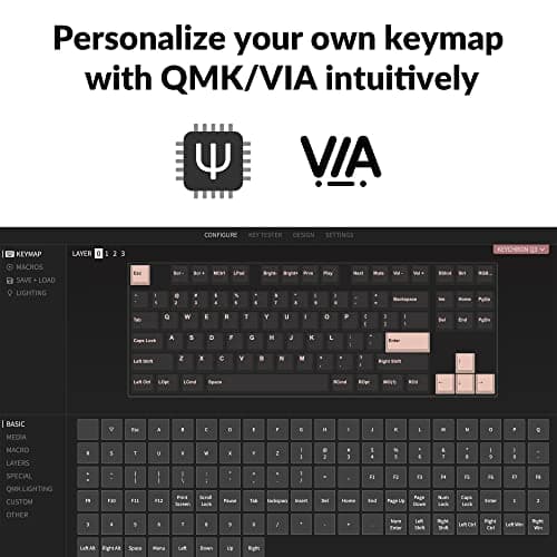 Keychron Q3 RGB Tenkeyless Layout 87-Key QMK/VIA Programmable Macro Hot-swappable Wired Custom Mechanical Keyboard with Gateron G Pro Red Switch Double Gasket Compatible with Mac Windows Linux(Blue)