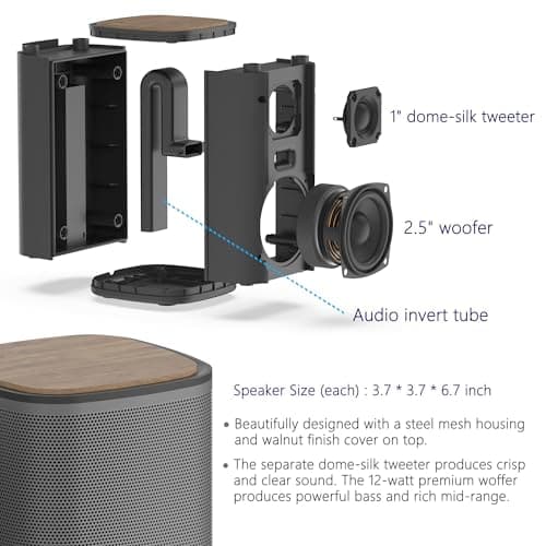 Bluetooth Computer Speakers with Wireless Touch Control Pod for PC Laptop/Desktop Wireless Stereo Gaming Speakers, 4 EQ Modes, Aesthetic Style, 2024 New Model