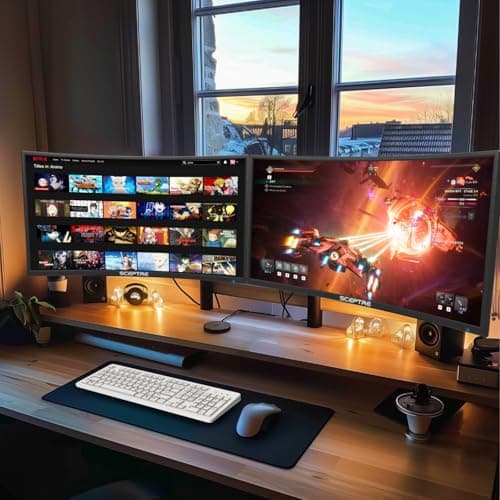 2X Pack - Curved 24 Inch Monitor FHD 100Hz Computer Monitor, HDMI X2 VGA 99% sRGB Build-in Speakers, VESA Mount, Tilt, Professional and Gaming Monitor – Machine Black, 2X Pack, 2PACK--C248WRN