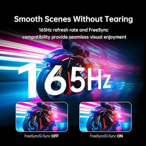 34 Inch Ultrawide Monitor, 165Hz WQHD 3440X1440 Curved Gaming Monitor, 1500R PC Monitor, HDR, FreeSync & G-Sync, HDMI, DisplayPort, VESA, Tilt Swivel Height Pivot Adjustment, H34S18S