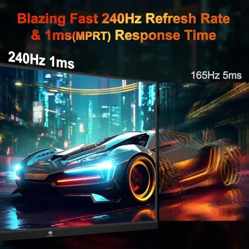 Z-Edge 24.5 inch 240Hz 165Hz 144Hz Gaming Monitor, FHD 1080p, MPRT 1ms, IPS Monitor Gaming, 350nits, 16.7M Colors, 5000:1 Contrast, UG25I Frameless Bezel, DP x1, HDMI x2