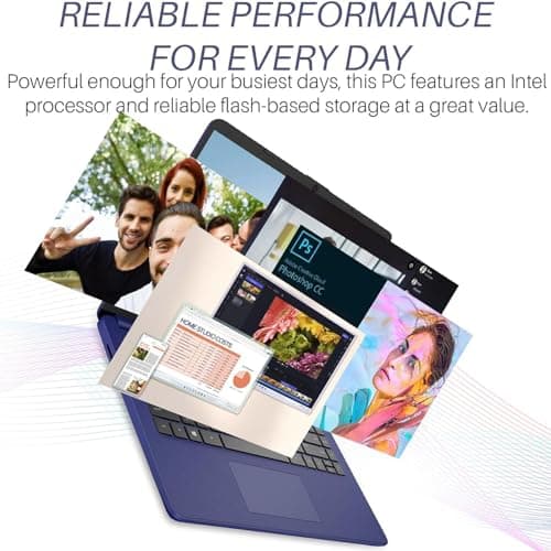 HP 14 Laptop Touchscreen with Stylus Pen - Windows 11 - AMD Ryzen 3 5300U - Wireless-AC - USB C - Long Battery Life - Webcam - College School Students Laptop Small (16GB RAM |1TB SSD)