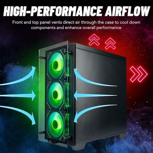 Stratos Micro Gaming Desktop PC - NVD RTX 5090, AMD Ryzen 7 9800X3D, 64GB DDR5 RAM, 2TB NVMe SSD, WiFi, Windows 11 Pro - Gamer Computer