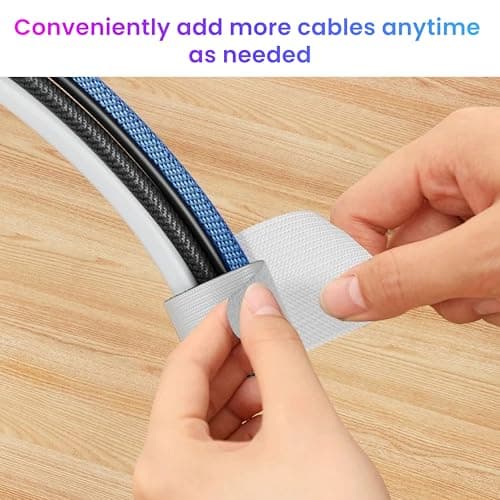 Hook and Loop Cable Ties, Self Adhesive Hook and Loop Cable Straps, Sticky-back Cord Organizer, Cable Clip, Household & Office Essentials, 40Pcs per Pack