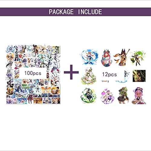 Genshin Impact Stickers 100pcs and 12pcs of Latest Sumeru Characters Waterproof for Laptop Bottle Skins and Decals Surprise Gift for Fans Travelers