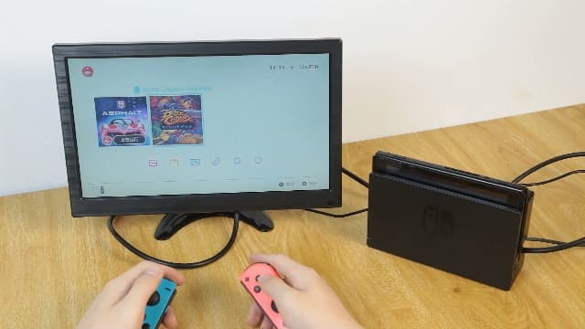 13.3 inch Small PC Monitor 1366x768 Mini LED Monitor with HDMI VGA AV BNC USB Intput, for Fire Stick Computer Xbox Ras pi, Built-in Speaker