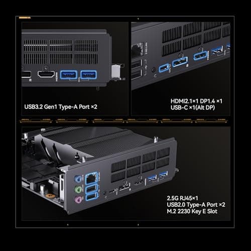 MINISFORUM Motherboard BD795i SE Mini ITX NAS Motherboard, AMD Ryzen 9 7945HX, 16 C/32 T,PCIe 5.0 x16 Slot, Dual PCIe4.0 M.2 Support, DDR5,8K Triple Output(HDMI/DP/USB-C), RJ45 2.5G, USB 3.2