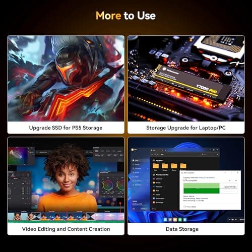 Yottamaster Y7000Pro 2TB SSD M.2 PCIe 4.0, Up to 7000MB/s, M.2 2280 NVMe Internal Solid State Drive with 3D QLC NAND Flash, Upgrade Storage for PS5, PC Computer, Laptop, Gaming