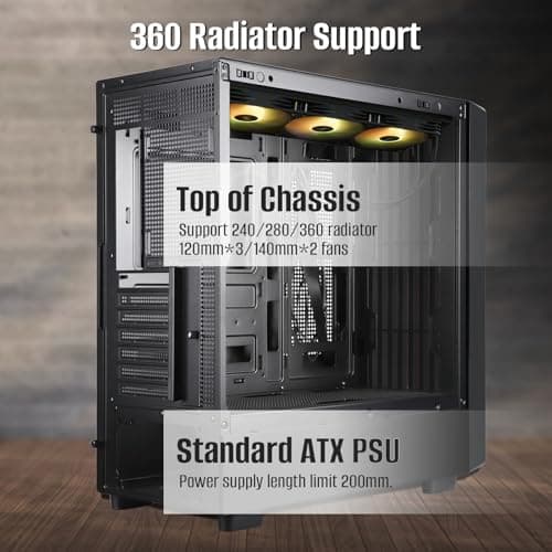 D1 Tempered Glass PC Case Meshify - Walnut Wood Front - Mesh and Glass Side Panel - Can Build in Up to 12 ARGB PWM Fans - High Airflow Mid Tower PC Gaming Case for ATX/mATX/ITX Motherboards Black
