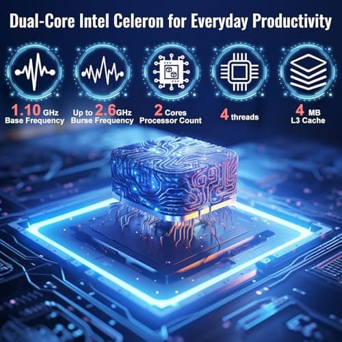 2025 Laptop Computer 15 15.6 Inch FHD, Windows 11 Pro with MS Office for School College Students Business, 8GB RAM, 256GB SSD, Dual-Core Intel Celeron(Up to 2.6GHz), Wi-Fi, Bluetooth, USB 3.2, Gray