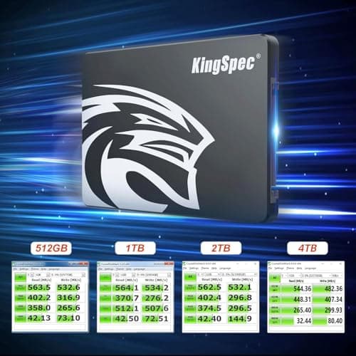 KingSpec 512GB 2.5 SSD SATA III Internal - 550MB/s Read, 520MB/s Write with 3D NAND Flash, for Laptop & Desktop PC Upgrade