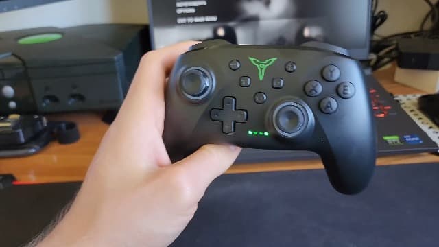 Wireless PC Controller, Bluetooth Controller, with Hall Effect Joysticks & Triggers, No Dead Zone, No Stick Drift, Controller for PC, Switch, iOS and Android, Cool Dynamic Light, 1000mAh Battery