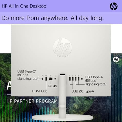 HP Business All-in-One Desktop| 22" Full HD Display| Intel Dual-core Processor| 16GB RAM| 512GB PCIe SSD| 128GB External Drive & Microsoft Office Trial| KB&Mouse| HDMI&USB-C| WiFi6| Windows 11 Pro