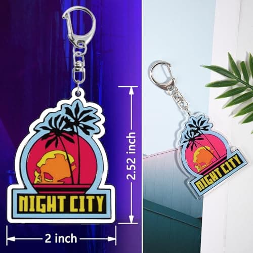 Pounchi City Game Stickers (100 Pcs with Keychain Pendant) Video Game PVC Sticker, Gifts for Laptop Water Bottle Skateboard Party Supplies Decorations Teens Kids