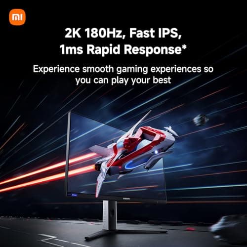 Xiaomi Mini-LED Gaming Monitor G Pro 27 inch HDR 1000 2K QHD 2560x1440, Fast IPS, 180Hz 1ms, 99% DCI-P3, AMD Freesync, Adjustable Angle, 2× HDMI 2.0, 2× DP 1.4, White