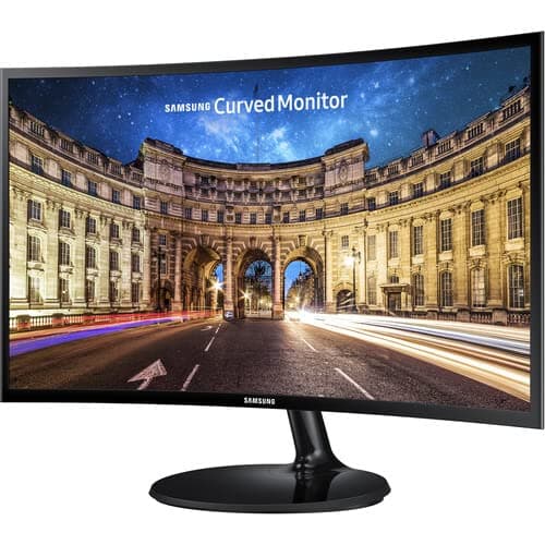SAMSUNG 27 Inch Curved Computer Monitor, LC27F390FHNXZA LED 60Hz Full HD 1080P Gaming Slim Design for Home &Office, Wholesalehome Mouse Pad Included