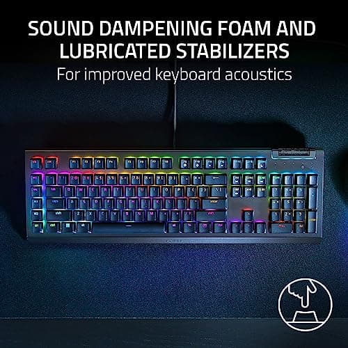 Razer BlackWidow V4 X Mechanical Gaming Keyboard: Yellow Switches Linear & Silent - 6 Macro Keys - Chroma RGB - Doubleshot ABS Keycaps - Roller & Media Keys - Snap Tap