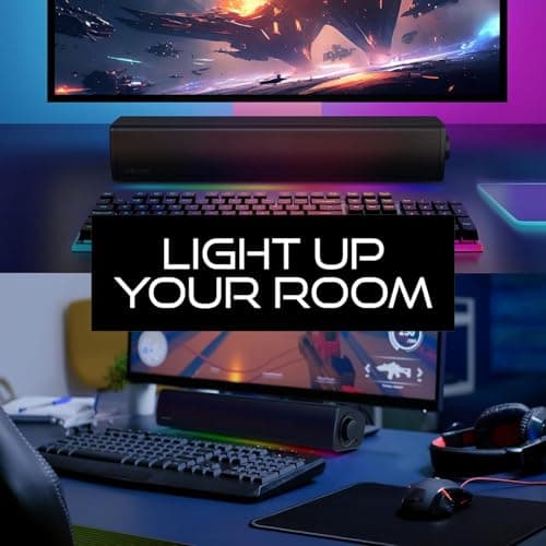 Sound Blaster GS3 Compact RGB Gaming Soundbar with SuperWide Technology, Powered via USB, Bluetooth 5.4, Headphone-Out Port, for PC and Mac