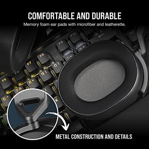 CORSAIR HS65 SURROUND Multiplatform Wired Gaming Headset – Dolby Atmos – SonarWorks SoundID – iCUE Compatible – PC, Mac, PS5, PS4, Xbox, Nintendo Switch, Mobile – Carbon