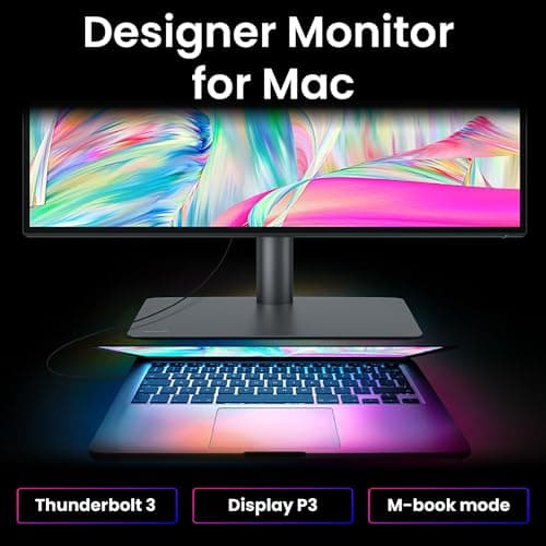 BenQ PD3225U 32 Inch 4K IPS Black UHD Thunderbolt Monitor for MacBook, AQCOLOR, 98% P3, 100% sRGB & Rec.709, DeltaE ≤2, Factory Calibration, USB-C 85W, USB Hub, Daisy Chain, KVM Switch
