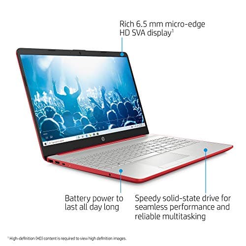 HP 15.6in Laptop (Intel Pentium Quad-Core N5000, 4GB RAM, 128GB SSD, HDMI, WiFi, Bluetooth, HD Webcam, Windows 10 S) (Renewed)