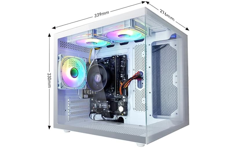 PreBuilt Gaming PC AMD Ryzen7 8700F(8Core 16Threads Up to 5.0G) Nvme 1TB SSD RTX 4060 8G 32G DDR5 RAM WiFi6 Desktop Gamer Computers 4K VR White