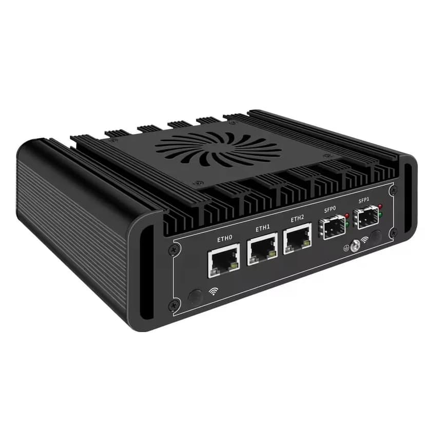 Mini PC N150 Firewall Hardware Intel 82599ES 2 x 10GbE SFP+, 3 x i226V 2.5GbE LAN OPNsense Appliance,AES-NI, 2HD, SIM Card Slot, M.2 WiFi Slot,NO RAM NO SSD