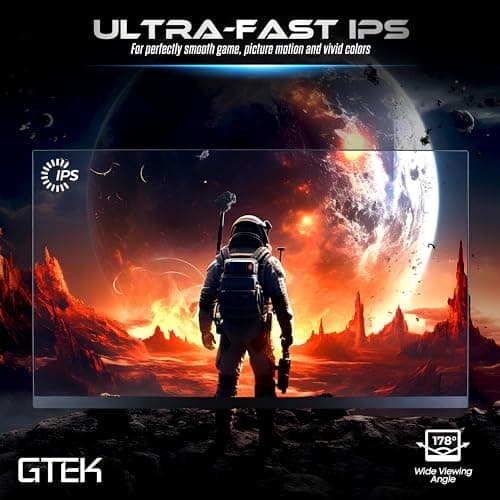 GTek 240Hz 2K Gaming Monitor, 27 Inch Display Full WQHD 2560 x 1440P, Extreme Low Motion Blur, Fast IPS 1ms MPRT, DisplayPort/HDMI, VESA - Q2740P
