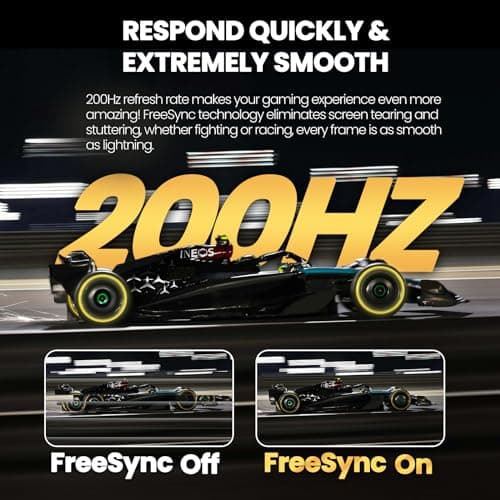 CRUA 24 Inch 200hz/180hz Curved Gaming Monitor, FHD 1080P Frameless Computer Monitors, Support AMD freesync Low Motion Blur, Eye Care, DisplayPort, HDMI, Compatible Wall Mountable Installs-Black