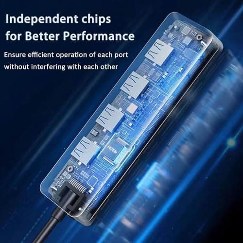 USB 3.0 Hub, VIENON 4-Port USB Hub USB Splitter USB Expander for Laptop, Xbox, Flash Drive, HDD, Console, Printer, Camera,Keyborad, Mouse(Not for Charging)