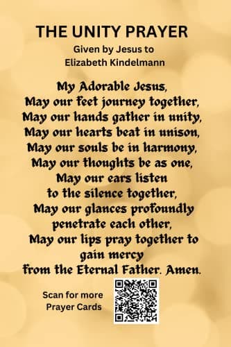 The Unity Prayer Card - 100 pack