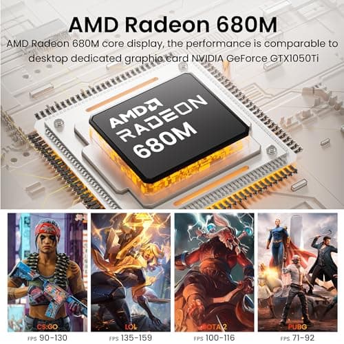 Beelink EQR6 Mini PC AMD Ryzen 7 6800U, 32GB LPDDR5 1TB PCIE4.0 SSD Dual LAN Mini Computer with AMD Radeon 680M, Dual 4K Display/ USB3.2/ WiFi6/ BT5.2 / Home/Office/Gaming