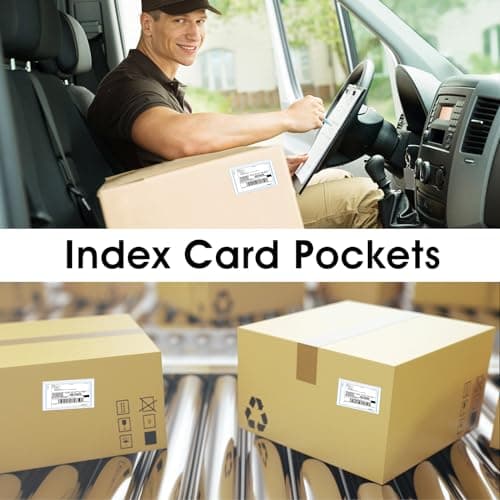 30 Pcs Self-Adhesive Index Card Holders Business Card Pockets Clear Plastic Labels Holders for Organizing Storage Bins Library Card Shelves (3.14 x 2.28 Inches)