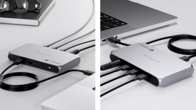 Satechi Thunderbolt 4 Dock Slim Hub Pro, USB C 100W Charging, Single 8K or Dual 4K Display, 4 Thunderbolt 4 Ports, USB 3.2 Gen2, for Mac/Windows, MacBook Pro/Air M4/M3/M2/M1, Dell, Surface, Lenovo