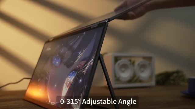 InnoView 18" 2K 100Hz Portable Monitor 100% DCI-P3 Portable Dual Monitor for Laptop 315°Adjustable Screen Extender for Windows Mac with Type-C HDMI DP Foldable Monitors Portatil(No Driver Needed)
