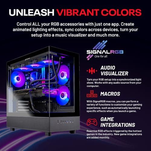 Skytech Azure Gaming PC Desktop, Intel i7 14700F 2.1 GHz (5.3GHz Turbo), NVIDIA RTX 5060 8GB, 1TB NVMe SSD, 32GB DDR5 RAM 6000 RGB, 850W Gold ATX 3 PSU, 360mm ARGB AIO, Wi-Fi, Win 11