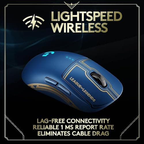 Logitech G Pro Wireless Gaming Mouse - League of Legends Edition - Hero 25K Sensor, Lightspeed, Programmable Buttons, Lightsync RGB, Designed for League of Legends Players