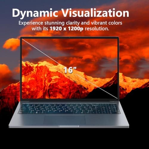 Gaming Laptop,Traditional Laptop Computers 16" Ultra-Slim-Core i5-(Up to 3.5GHz),12GB DDR4+512GB SSD,1920×1200 IPS 16:10 Display, WiFi&BT, HDMI/Type-C-Aluminum Laptop for Work&Play