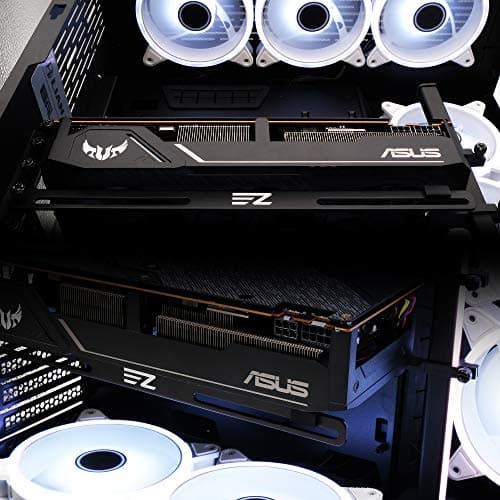 EZDIY-FAB GPU Holder,Graphics Card Brace Support,Video Card Holder,GPU VGA Bracket for Custom Desktop PC Gaming-3mm Aluminum-Black