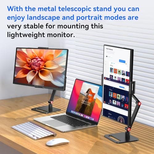 14 Inch Touchscreen Portable Monitor 1200P Slim and Lightweight Bezel less FHD IPS HDR Gaming Monitor, Laptop Travel Sub-Monitor with Built-in Speakers and VESA for Laptop Mac PC Xbox PS4/5 Switch