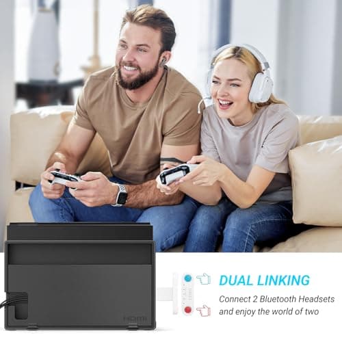 PS5 Bluetooth Audio Adapter, DRILI Low Latency Bluetooth Audio Transmitter, USB C Headphone Adapter with aptX Low Latency Support for PS4/PS5/Switch/PC, and Included USB C to USB Adpater